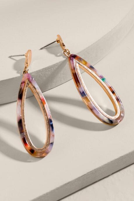 Francesca's Lilliana Open Teardrop Earrings - Multi