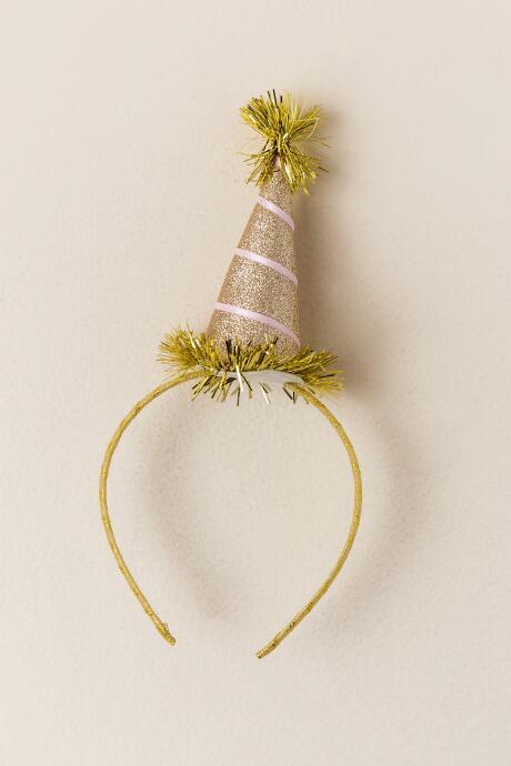 Francesca's Brea Party Hat Headband - Gold