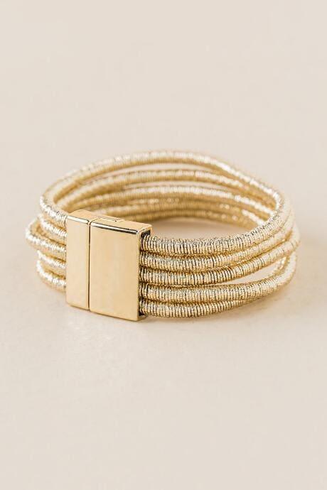 Francesca's Emmy Wrap Bracelet - Crisp Champagne