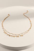 Francesca's Emily Coin Drop Layered Necklace - Gold