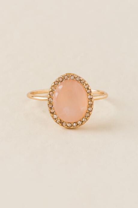 Francesca's Julia Rose Quartz Ring - Blush