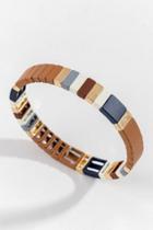 Francesca's Myrah Colorblock Stretch Bracelet In Brown - Brown