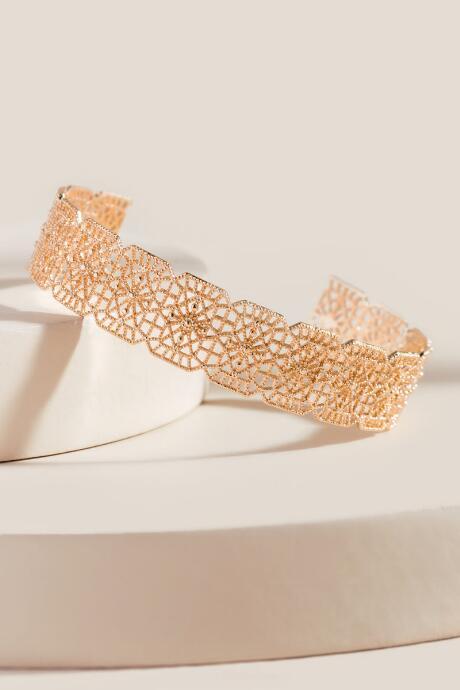 Francesca's Florence Filigree Cuff - Gold