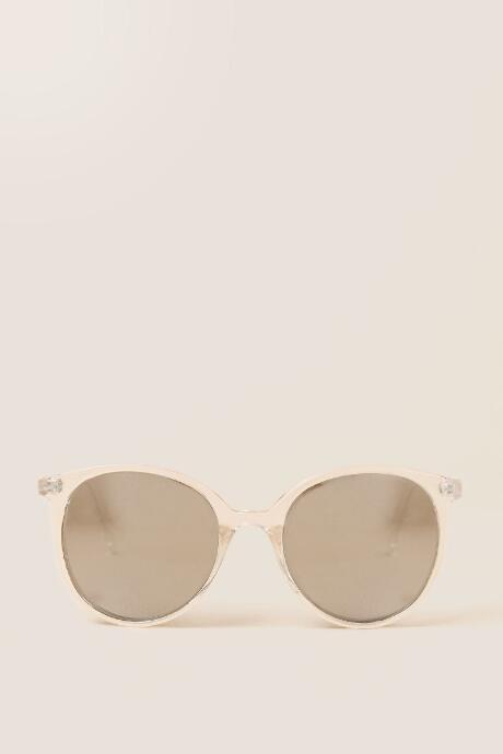 Francesca's Minnie Clear Sunglasses - Silver