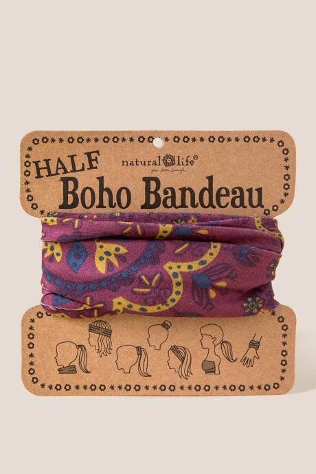 Francesca's Boho Bandeau In Red Mandala - Wine