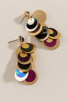 Francesca's Cameron Sequin Drop Earrings - Purple