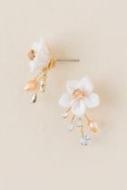 Francesca's Curated Collection Cake Flower Stud Earring - White