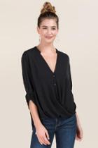Blue Rain Tandy Surplus Button Down Shirt - Black