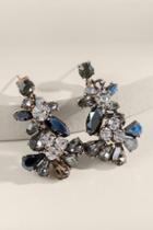 Francesca's Annabelle Glass Drop Chandelier Earrings - Gray