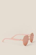 Francesca's Oliver Round Sunglasses - Rose/gold