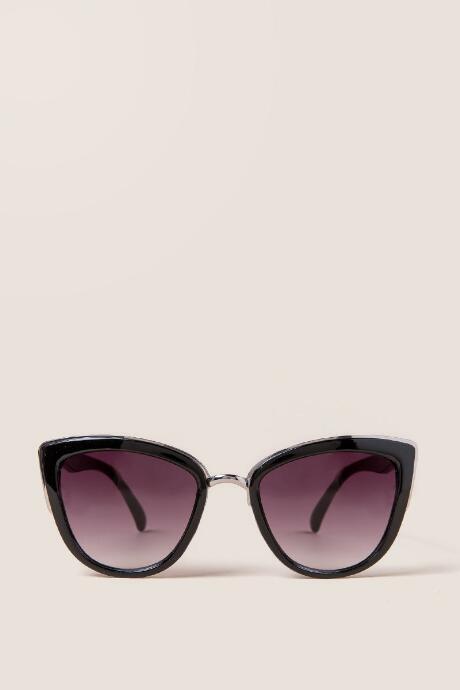Francesca's Zada Cat Eye Sunglasses - Black
