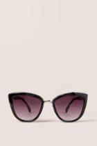Francesca's Zada Cat Eye Sunglasses - Black