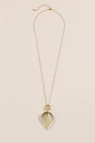 Francesca's Stella Gold Leather Pendant Necklace - Gold