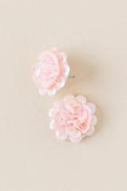 Francesca's Rowanna 3d Flower Stud Earring - Pink