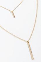 Francesca's Alivia Pav Bar Layered Necklace - Gold