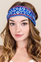 Francesca's Half Boho Bandeau By Natural Life In Blue Diamond - Blue