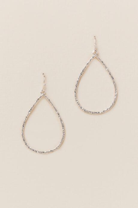 Francesca's Alyssa Open Teardrop Earring - Silver