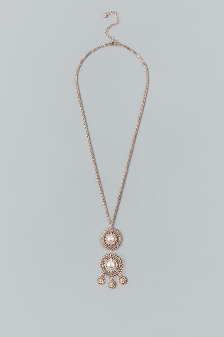 Francesca Inchess Kala Filigree Circle Pendant In Rose Gold - Rose/gold