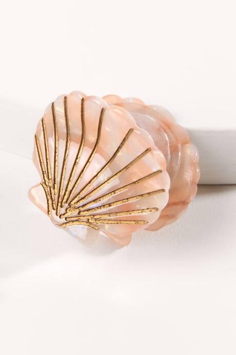 Francesca Inchess Blush Seashell Claw Clip - Blush