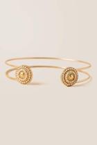 Francesca's Dalia Detailed Open Wire Cuff - Crisp Champagne