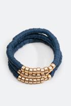 Francesca's Nomi Clay Stretch Bracelet Set In Navy - Navy