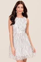 Francesca's Renada Lace A-line Dress - White