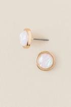 Francesca's Jetta Opal Circle Stud Earring - Iridescent