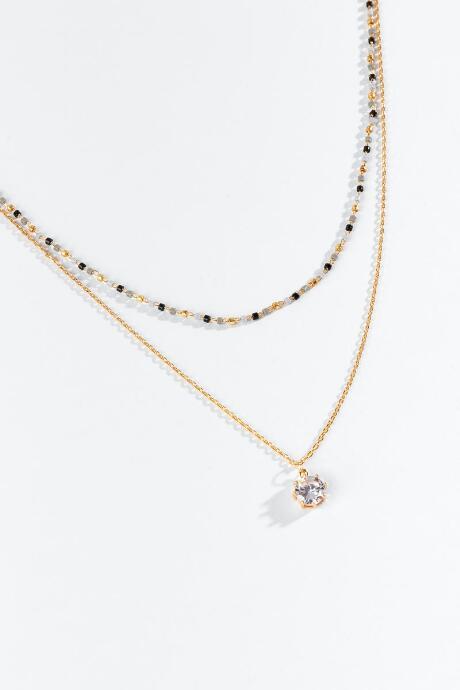 Francesca's Janis Cz Layered Choker - Hematite