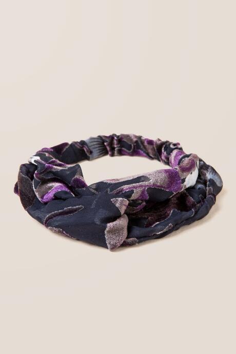 Francesca Inchess Rita Velvet Headband - Purple