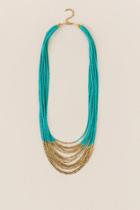 Francesca's Lola Turquoise Seed Bead Necklace - Turquoise
