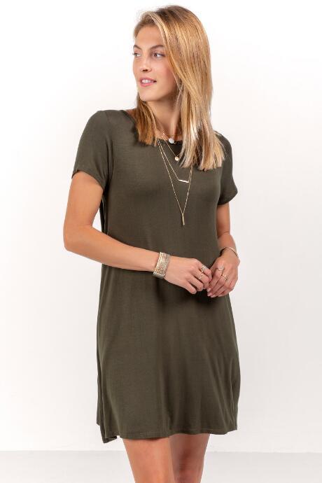 Francesca Inchess Sofia Button Back Knit Dress - Olive