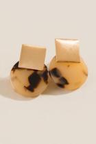 Francesca's Lorna Square And Circle Earrings - Amber