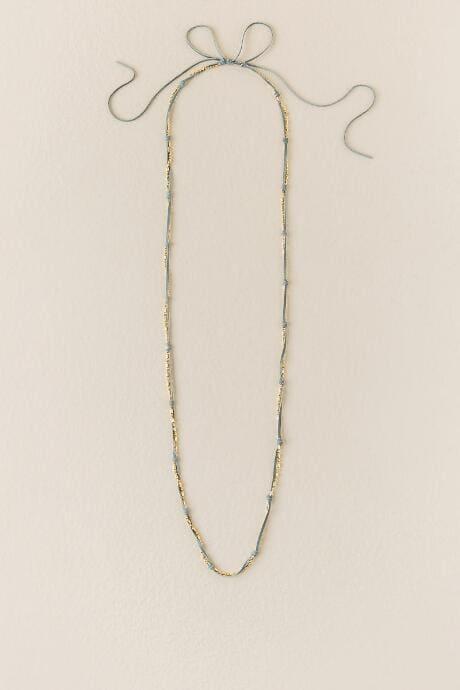 Francesca's Sawyer Suede And Chain Tie Necklace - Indigo