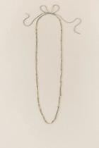 Francesca's Sawyer Suede And Chain Tie Necklace - Indigo
