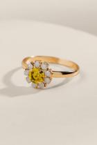 Francesca's Hannah Sunflower Crystal Ring - Yellow