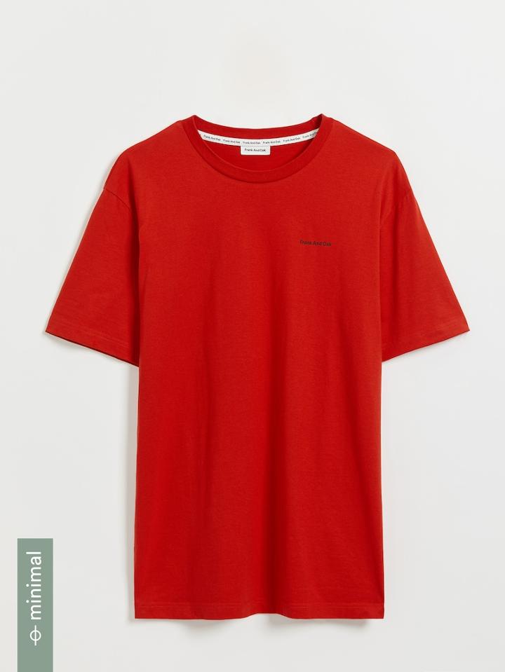 Frank + Oak 60/40 Organic Recycled Logo T-shirt - Red