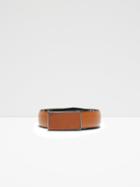 Frank + Oak Minimal Leather Dress Belt In Tan