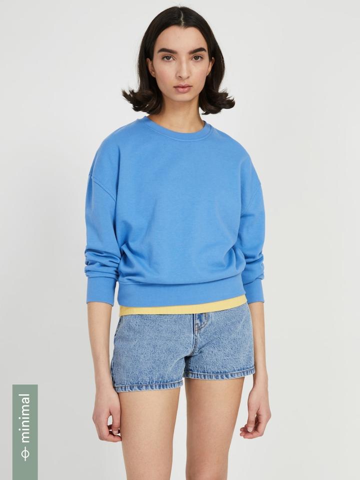 Frank + Oak Vintage Wash Terry Sweatshirt - Washed Blue
