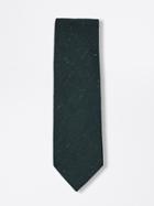 Frank + Oak Silk Blend Neps Slim Tie In Balsam Green
