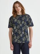 Frank + Oak Hawaiian Print Retro T-shirt In Dress Blues