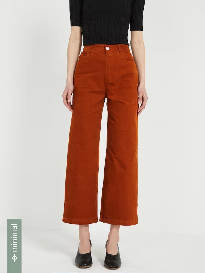 Frank + Oak Wide Leg Corduroy Pants - Ginger