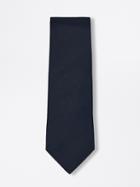 Frank + Oak Grossgrain Silk Tie In Navy