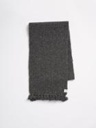 Frank + Oak Donegal Wool Knit Scarf - Charcoal