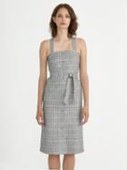 Frank + Oak Front Button Pinafore In Prince Of Wales