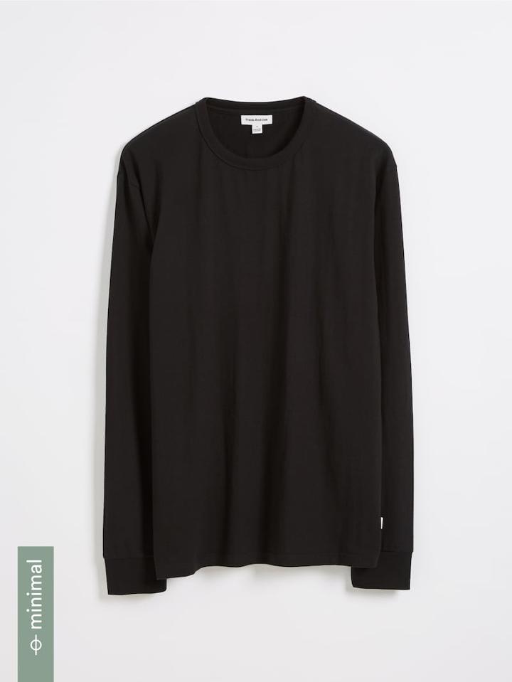 Frank + Oak Minimal 60/40 Longsleeve T-shirt - Black