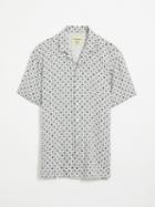 Frank + Oak Atelier Collection: Short-sleeved Printed Shirt In White