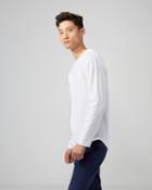 Frank + Oak Sc Drirelease&reg; Long-sleeve T-shirt In Bright White