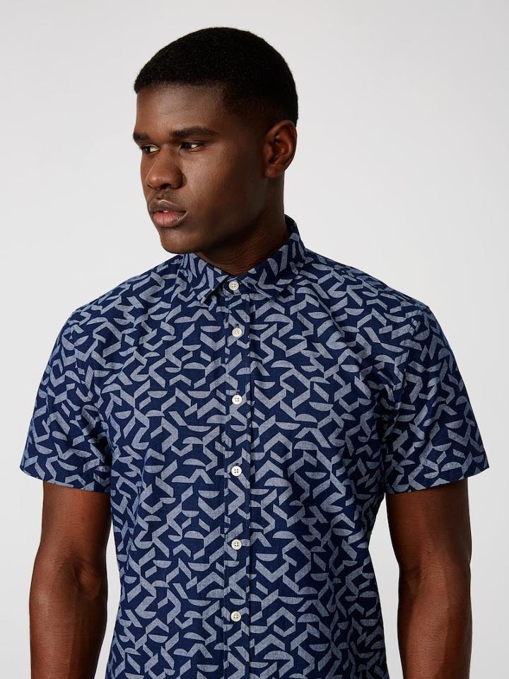 Frank + Oak Maze Print Chambray Shirt