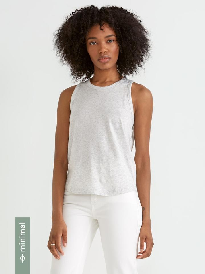 Frank + Oak Tencel-blend Muscle Tank In Heather Grey