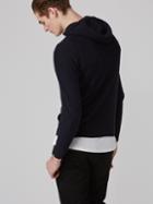 Frank + Oak Boucl Cotton-blend Pull-over Hoodie In Night Sky
